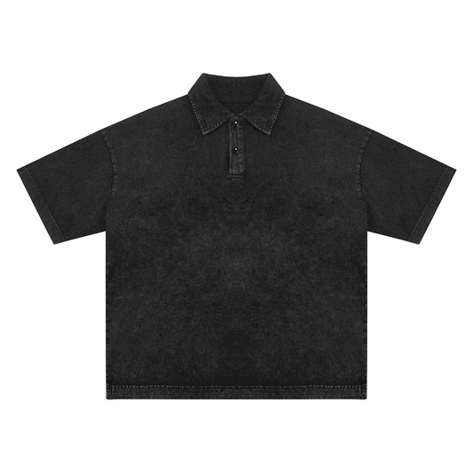 Heavyweight Snow-Washed Polo T-Shirt